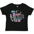 thumbnail image 3 of Inktastic My Daddy Did It and He Did it For Me with Graduation Cap Girls Toddler T-Shirt, 3 of 5