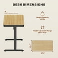 thumbnail image 5 of FunniHomi 48" Width Home Office Electric Standing Desk with Drawers, Sit Stand Desk with Storage, USB Charging, Height Adjustable Computer Desk for Home Office, Bamboo Top and Black Adjustable Frame, 5 of 10