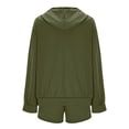 thumbnail image 6 of Hilenly 2 Piece Sets for Women Sweatsuit Casual Tracksuits Zip Up Hoodies and Shorts Sweatsuit Lounge Sets, 6 of 7