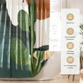 thumbnail image 2 of Boho Shower Curtain, 72x72 Washable Cloth Sage Cactus Shower Curtains for Bathroom, Fabric Rustic Neutral Shower Curtain Set with Hooks, Abstratic Modern Camper RV Dorm Stall Shower Curtain, 2 of 6