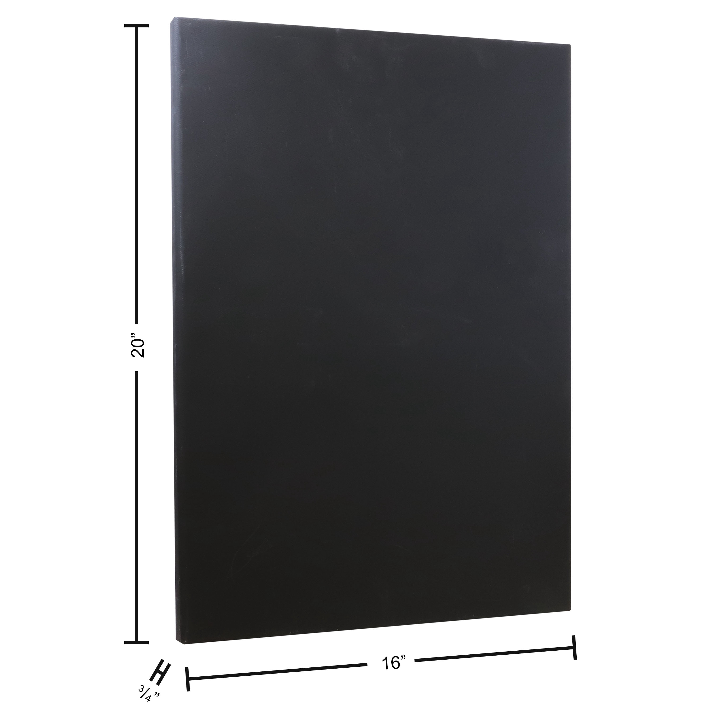 Art Advantage Artist Canvas Visual Edge 16x20, Black, Stretched Canvas for Painting, Blank Canvas for Acrylics & Oils, Canvases for Artists, Professional Pre-Stretched Canvas