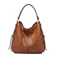thumbnail image 1 of LHSHID High Quality Artificial Leather Ladies Hobo Top-handle Bags Women Shoulder Crossbody Bag Female Casual Large Totes Handbags, 1 of 6