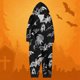 thumbnail image 1 of Family Halloween Pjs Matching Sets Halloween Print Long Sleeve Zippered One Piece Pajama Hooded Jumpsuit Winter Halloween Pjs Family Set, 1 of 3