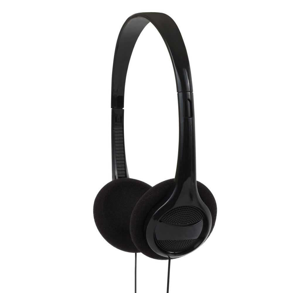onn. OnEar Headphones, Black