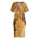 thumbnail image 3 of Vestido de fiesta holgado con bolsillos para mujer hermoso patrón en el estilo de Gustav Klimt elegante, 3 of 6