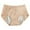 Beige, variant on Odeerbi Women's Period Underwear Menstrual Postpartum Absorbent Panties Teens Girls Leak Proof Briefs High Waist Oversized Underwear Breathable Solid Color Briefs