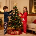 thumbnail image 5 of HYCLES Kids Christmas Pajamas Sets Santa Claus Dinosaur Sleepwear Long Sleeve PJS Set 2-12 Years for Boys Girls, 5 of 6