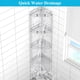 thumbnail image 5 of Estante organizador de 5 niveles para ducha con ganchos estante para baño plateado, 5 of 7