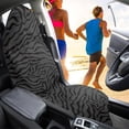 thumbnail image 3 of Uorisanigo Car Seat Towel Cover, Universal Gray Zebra Stripes Front Seat Protector Fit for Vehicles,Cars,Suvs,Vans,Sedans, Sweat Towel Car Seat Cover for Post Gym Workout, 3 of 6