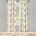 thumbnail image 3 of Ambesonne Autumn Curtains, Modern Art Themed Simplistic, Pair of 28"x95", Earth Yellow Vermilion, 3 of 5
