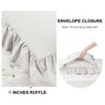 thumbnail image 5 of PiccoCasa 2 Pcs 100% Cotton Ruffled Pillowcases Soft with Envelope Isabelline Queen, 5 of 7