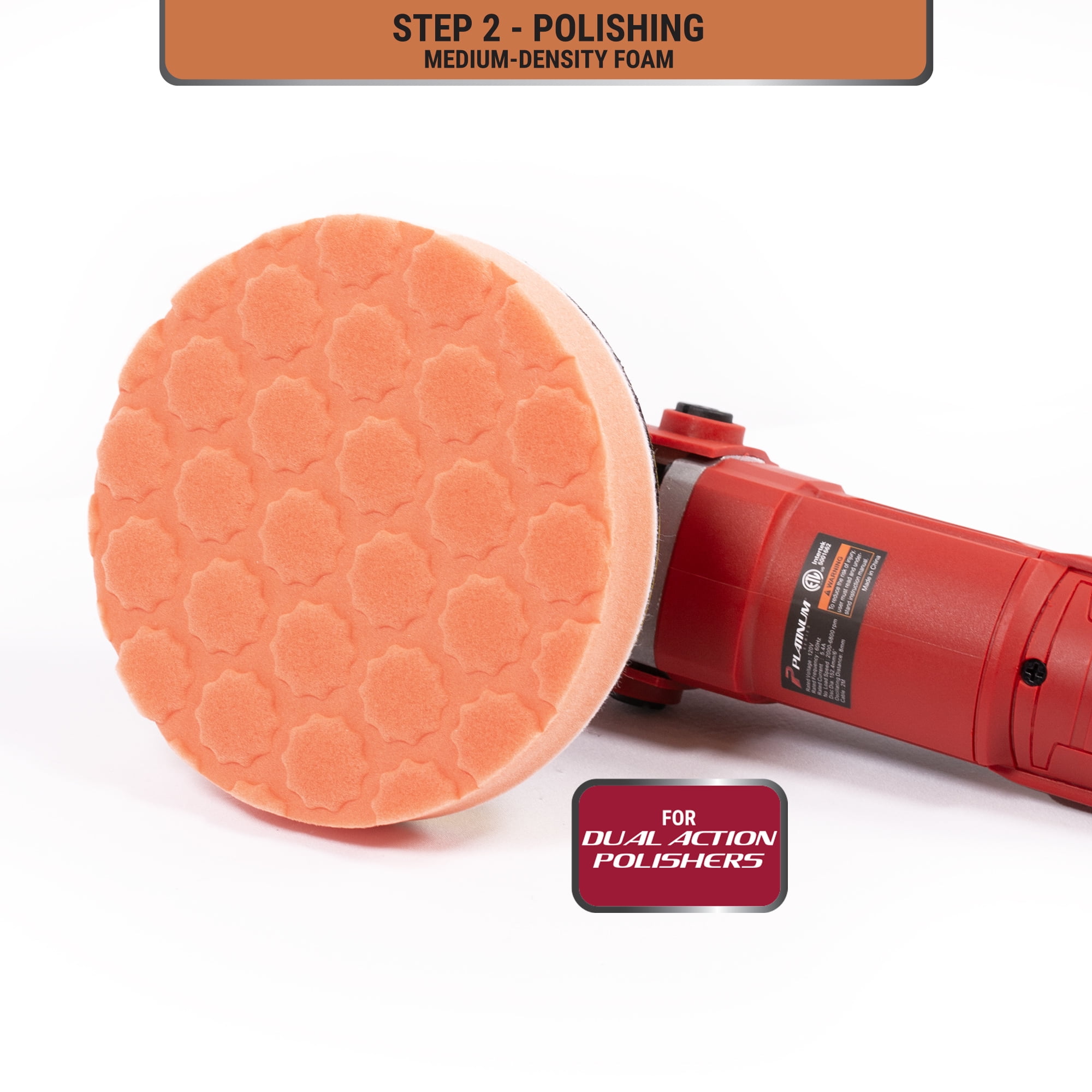 (2 pack) Platinum Series Dual Action Polisher Polishing Pad, 6 inch, 1 Pad