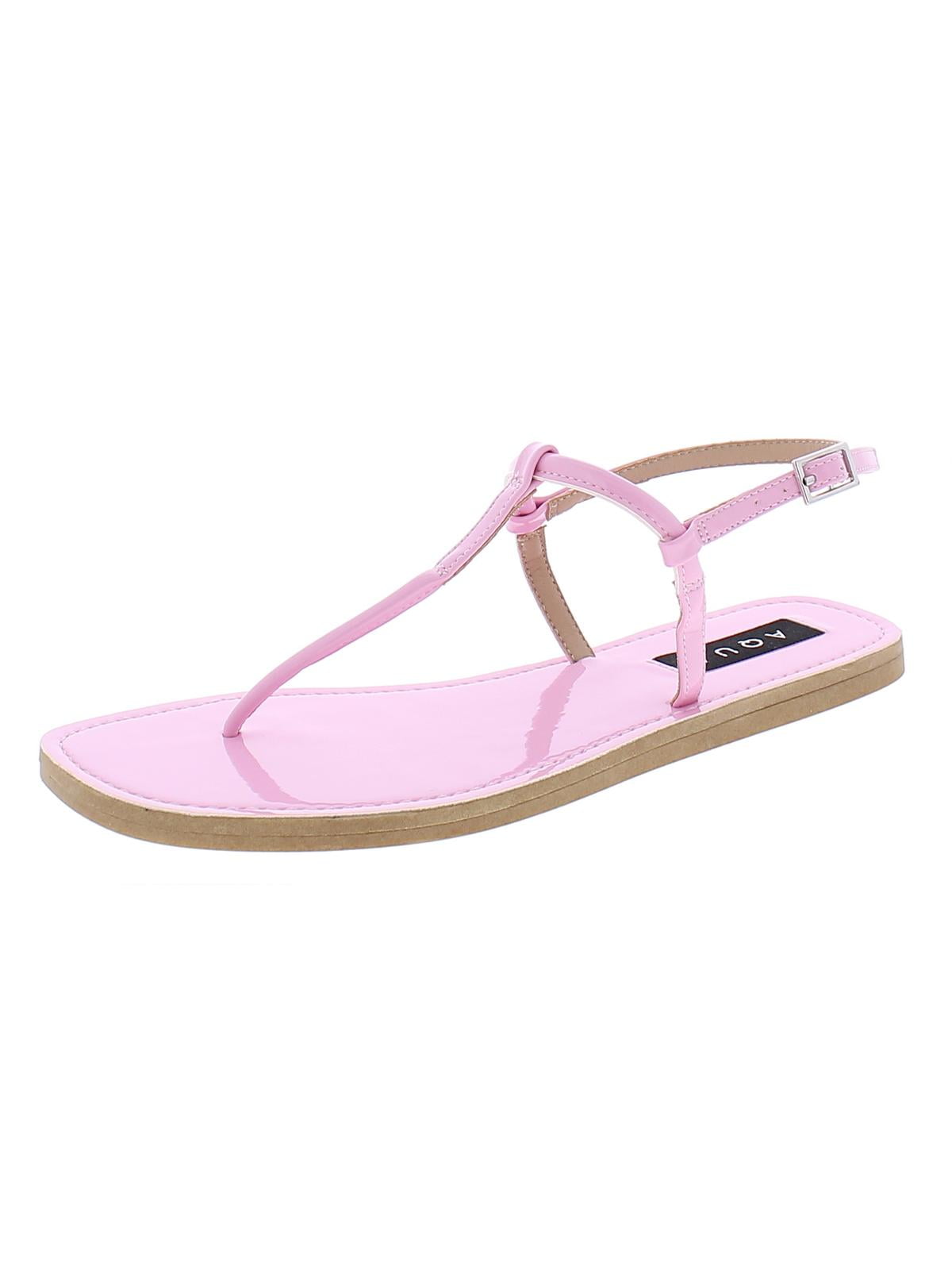 Aqua Womens Zen Patent Slingback Flat Sandals Pink 7 Medium (B,M) -  Walmart.com
