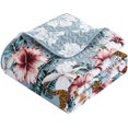 thumbnail image 3 of Chic Home Orithia 6 Piece Reversible Quilt Set Tropical Floral Leopard Print Bed in a Bag - Sheet Set Decorative Pillow Sham Included, Twin, 3 of 6