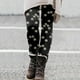 thumbnail image 1 of MKLEKYY Leggings deportivos de cintura alta con estampado informal para mujer, pantalones de yoga para fitness 4473, 1 of 3