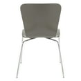 thumbnail image 5 of Bentwood Contemporary Stackable Dining Chair in Grey Wood and Chrome by LumiSource - Set of 4, 5 of 8