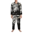 thumbnail image 3 of Naloa Ink Style Bald Eagle Men’s Pajamas Set - Long Sleeve Button Down Sleep Shirt and Pajama Bottoms Sleepwear Set-Medium, 3 of 7