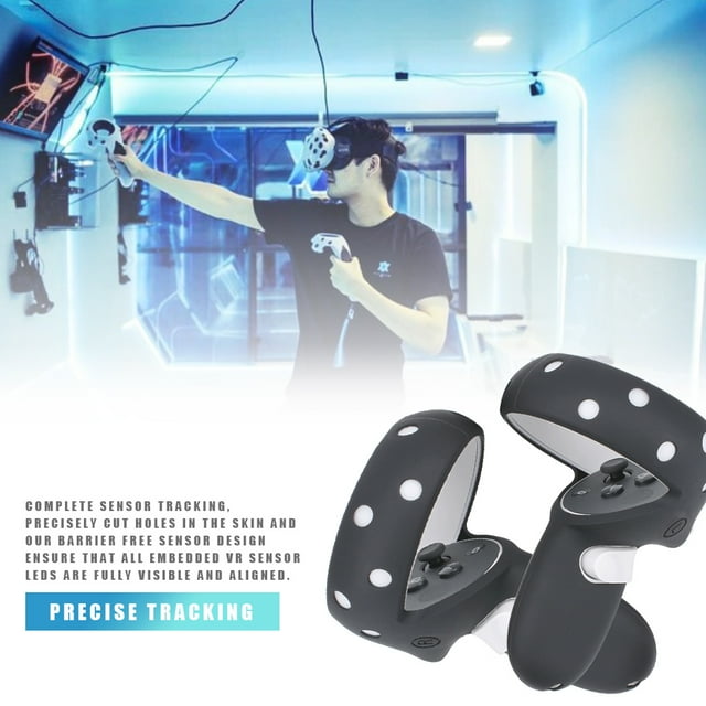 VR Glass Cover Silicone Replaceable VR Handle Cover Full Handle Full Cover VR Protector Replacement for Oculus Quest 2, Black