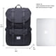 thumbnail image 2 of KAUKKO School Travel mochila para universidad flexible con portátil para 12", 16.1L(Nylon/Gris verde) KAUKKO EP5-6-Black, 2 of 5
