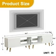 thumbnail image 4 of 78.74" 2-in-1 TV Stand with LED Lights, Fluted Entertainment Center with Ambient Lighting, Wooden Shelves Media TV Console for Living Room Bedroom, White, 4 of 17