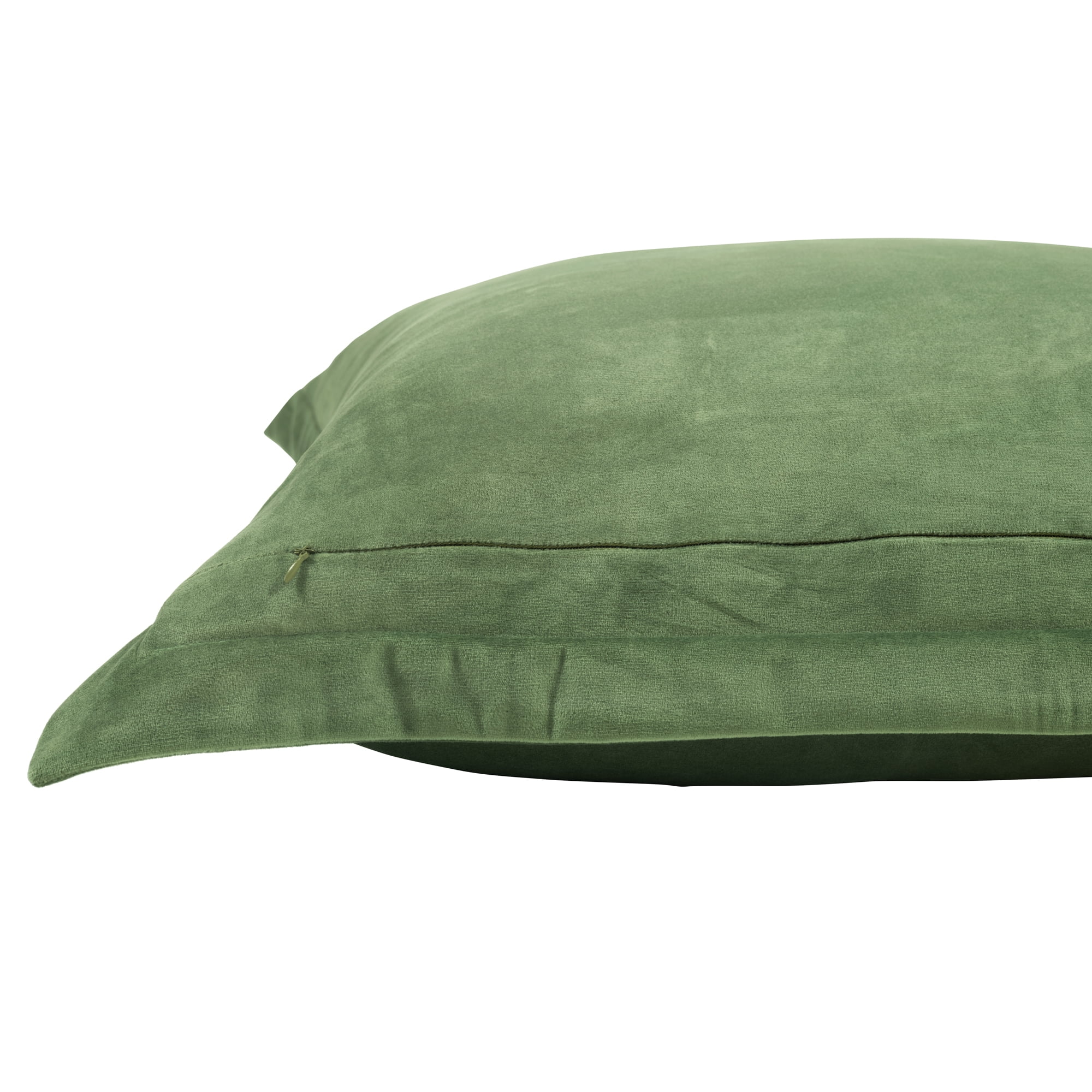 Lush Decor Velvet Dreams Euro Sham Covers 2 Piece Set 25.5" W x 25.5" L + 1.5" Sage - Green Velvet Pillow Cover - Euro Pillow Covers - Glam Decorative Pillows for Bed