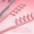 thumbnail image 7 of Texture Comb, Voluminous Wide Tooth Texture Styling Comb for Hair Styling, Root Lifter Comb with Textured Non Slip Grip, ABS Plastic Hair Styling Tool for Men Women (Black+Pink), 7 of 7