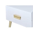 thumbnail image 4 of Square End Table with Drawers, White & Gold, 4 of 4