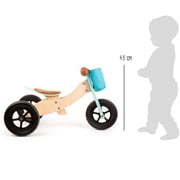 Small Foot Wooden Toys Training Balance Bike/Trike 2-in-1 Max Blue Designed for Children Ages 12+ Months
