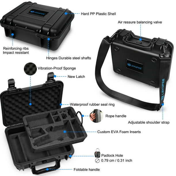 Lekufee Portable Waterproof Hard Case for DJI Osmo Mobile 8, Osmo