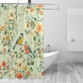 thumbnail image 2 of Yayeee Shower Curtain with Hooks 72"x72" Waterproof Fabric Bathroom Hanging Decor, Green Floral Pattern, 2 of 5