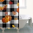 thumbnail image 4 of Fall Pumpkins and Leaves Buffalo Plaid Shower Curtain 36"x72" ,Bathroom Decorative Shower Curtains Set with 12 Hooks,Modern Waterproof Washable Shower Curtain, 4 of 6