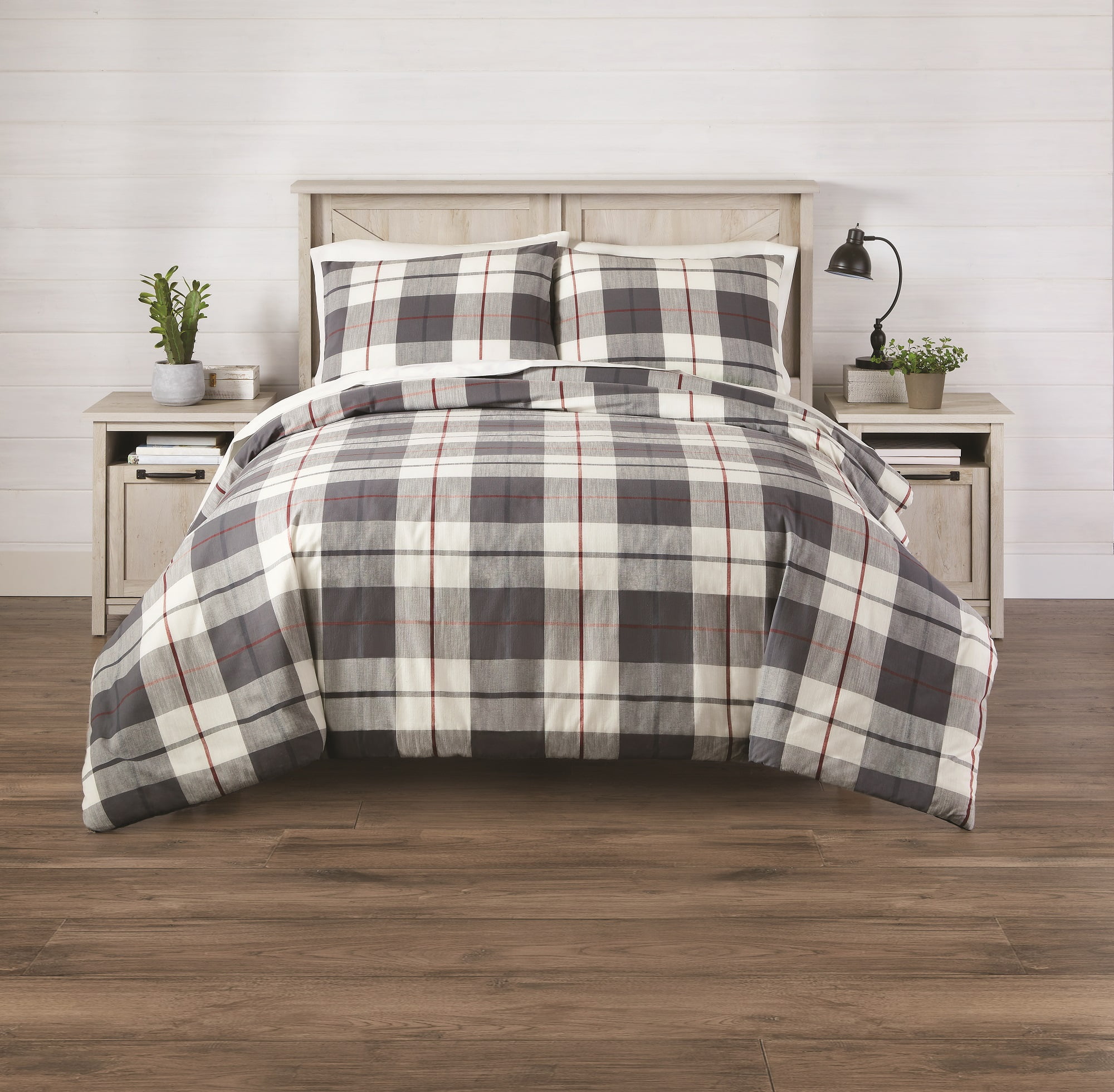 Queen Homestead Plaid Comforter Set, Plaid King Size Bedding