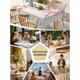 thumbnail image 5 of Cherry Blossoms Table Cloth, Pink Flower Floral Spring Nature Country Waterproof Tablecloth for Square Tables, Reusable Washable Fabric Table Cover for Restaurant Kitchen Dining Tables 60"x60", 5 of 6