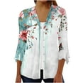 thumbnail image 2 of LOVZFMLL Cardigan pour Femmes Cardigan à Boutons Veste Imprimée Manches 3/4 Col Cardigan Imprimé Veste Cardigan Décontractée Veste Cardigan, 2 of 5