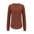 thumbnail image 4 of Harpily Women's Sweaters Women's Long Sleeve Tops Crewneck Basic Lightweight Fall Shirt With Thumb Holes, 4 of 9