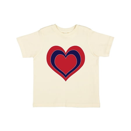 

Inktastic 4th of July Holiday USA Heart Gift Toddler Toddler Girl T-Shirt