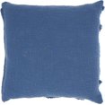 thumbnail image 2 of homeroots home decor 386301 Boho Chic Blue Textured Lines Throw Pillow, 2 of 3