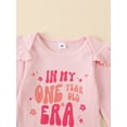 thumbnail image 4 of Suealasg Baby Girl Fall Winter Clothes Newborn Girls Long Sleeve Crew Neck Jumpsuit 6 12 18 Months Infant Girls Letter Print One-Piece Romper+Hat, 4 of 7