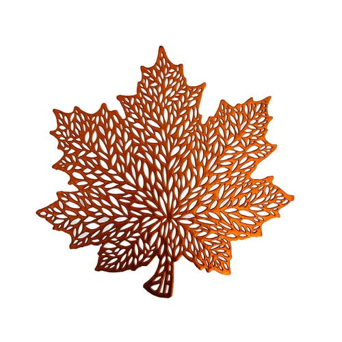 Mainstays New Leaf Pressed Vinyl Placemat Copper Walmart Com Walmart Com