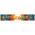 thumbnail image 2 of Colorful Welcome Banner with Sun Mascots and Star Elements Backdrop Party Decorations for Events Gatherings Festivals Celebrations and Photo Props, 2 of 8