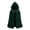 Army Green, variant on Womens Velvet Hood Cape Halloween Christmas Ruffle Short Cloak Mrs Claus Costume