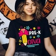 thumbnail image 3 of Pre-K Diva Shirt for Girls – Cute Bow Back to School Tee, Light Blue, Size XL, 3 of 6