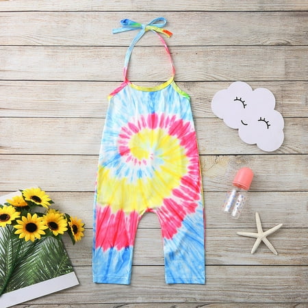 

Simplmasygenix Children s Day Baby Romper Clearance Toddler Kids Baby Girls Sleeveless Rainbow Tie Dyed Romper Jumpsuit Clothes