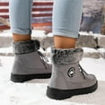thumbnail image 6 of Women's Winter Boots Fur Lined Outdoor Anti-Slip Ankle Combat Boots Warm Lace Up Casual Booties Work Winter Shoes Women (Gray,40), 6 of 9