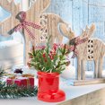 thumbnail image 4 of Adornos navideños, adornos para árboles de Navidad, florero de cerámica roja para zapatos, adornos de escritorio, almacenamiento creativo, plantación de flores, adecuado para el hogar, la sala de esta, 4 of 6