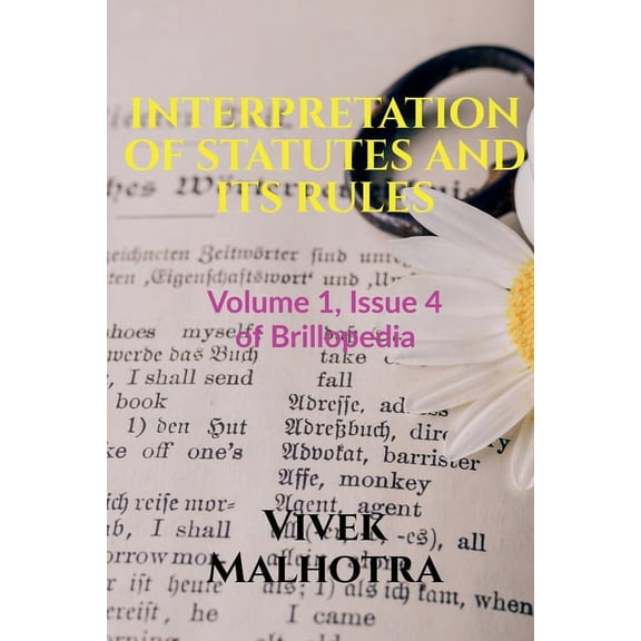 Interpretation of Statutes and Its Rules: Volume 1, Issue 4 of Brillopedia, (Paperback)