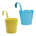 thumbnail image 4 of Shisuyan Bucket Planters Hanging Sky Blue 2Pcs For Gardeners Indoor Railing Decoration 6.1x3.1in, 4 of 8