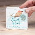 thumbnail image 4 of CounterArt "Beach Please" Artistic Freestanding Solid Wood Block Sign 3.75” by 3.75”, 4 of 5