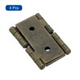 thumbnail image 3 of Uxcell Double Acting Hinges Folding Screen, 4Pcs 2.13" Double Swing Hinges, Bronze, 3 of 7