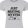 thumbnail image 3 of Peanuts - Resting My Eyes Snoopy - Juniors Fitted Graphic T-Shirt, 3 of 6